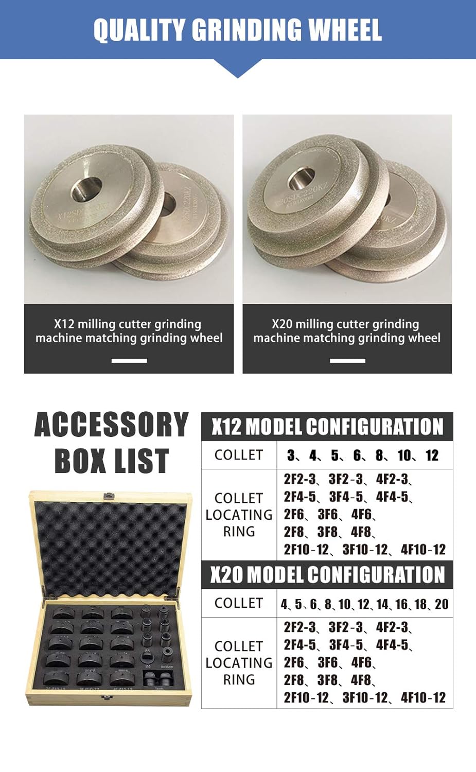 US Stock WTTTOOLS End Mill Sharpener Φ2-12mm Multi-function Grinder Cutter Universal Sharpening Machine Lathe Drill bit