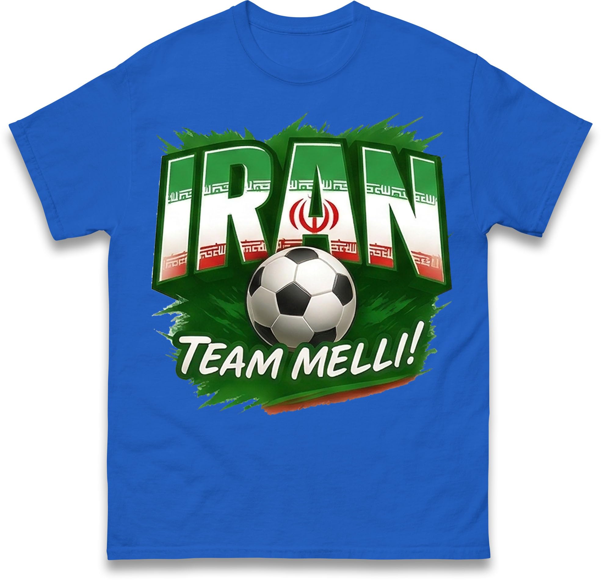 Iran Team Melli Football T‑Shirt, Iran National Football Team Fan Tee, Team Melli Jersey Shirt, Unisex Soccer Gear, World Cup & Match Day Gift Royal Blue
