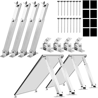 Firend Aufständerung Solarmodul Halterung Balkonkraftwerk Flachdach PV VERSTELB 15-60° (2 Paneele SET 30°-60°)
