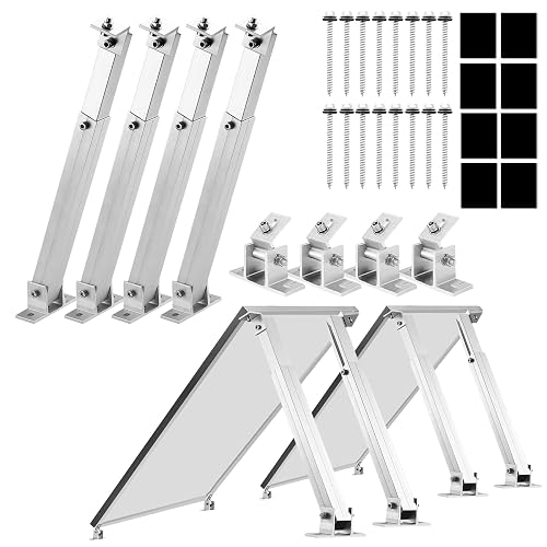 Aufständerung für 2 Solarmodule – verstellbare Flachdach-Halterung 30°-60° für Balkonkraftwerk