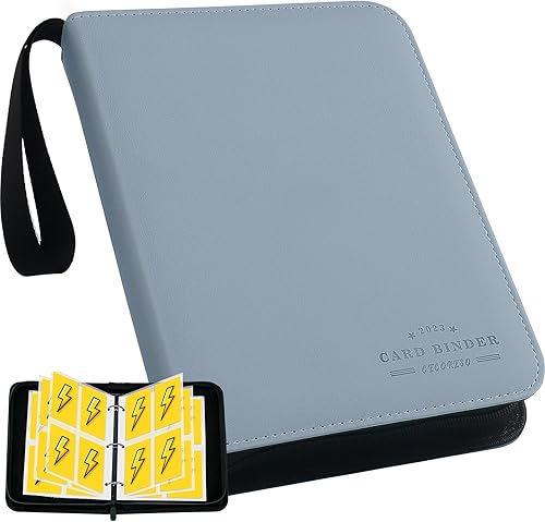 CECOKESO Carpeta para tarjetas de béisbol, 4 bolsillos, accesorios para tarjetas comerciales, carpeta de tarjetas deportivas de 400 bolsillos para