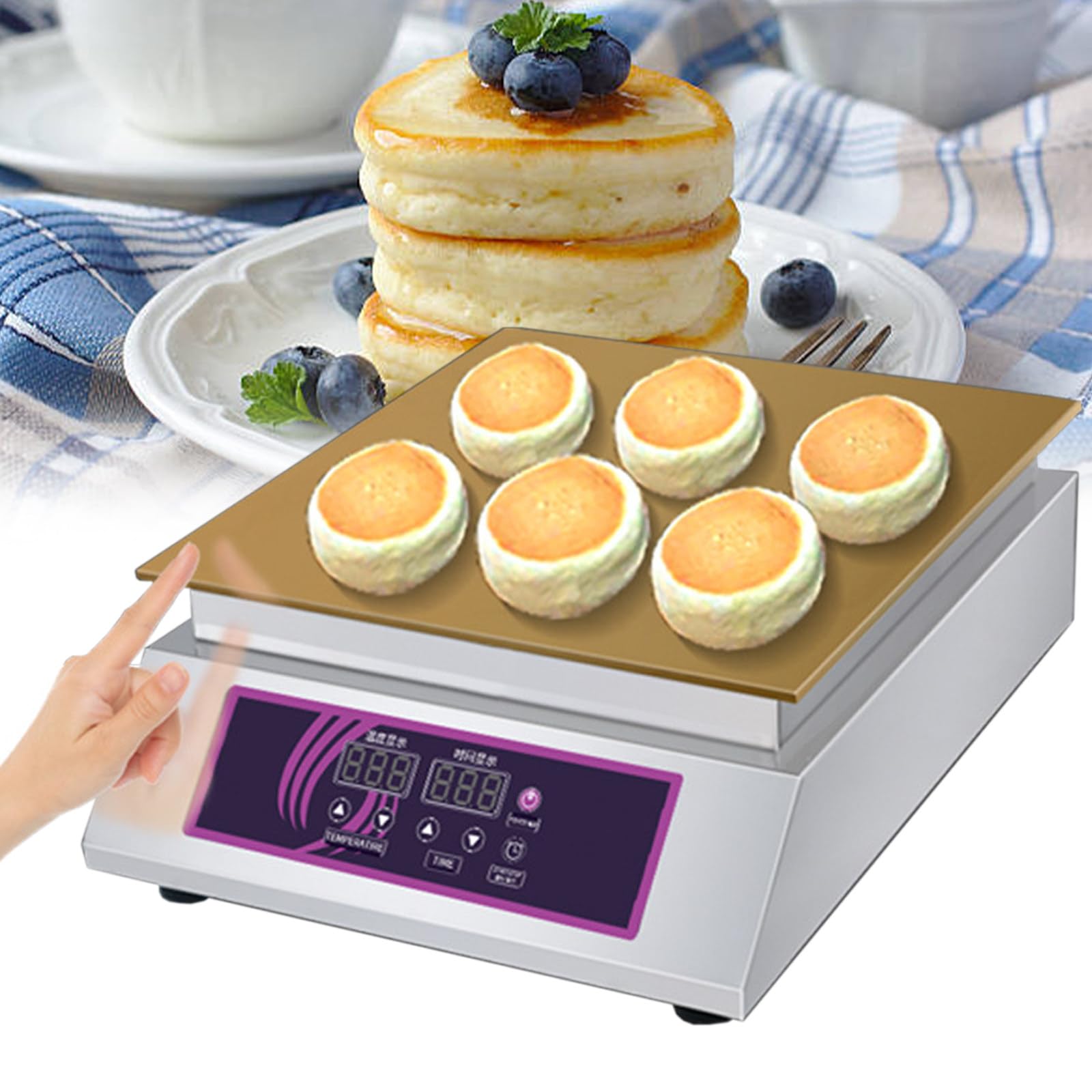 GTHTUHFD Soufflé Pancake Machine, Japanese Soufflé Pancake Machine, Dorayaki Machine, Commercial Cnc Constant Temperature Machine