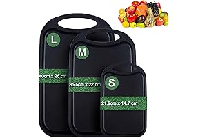 BPA Free Black Cutting Board Set of 3