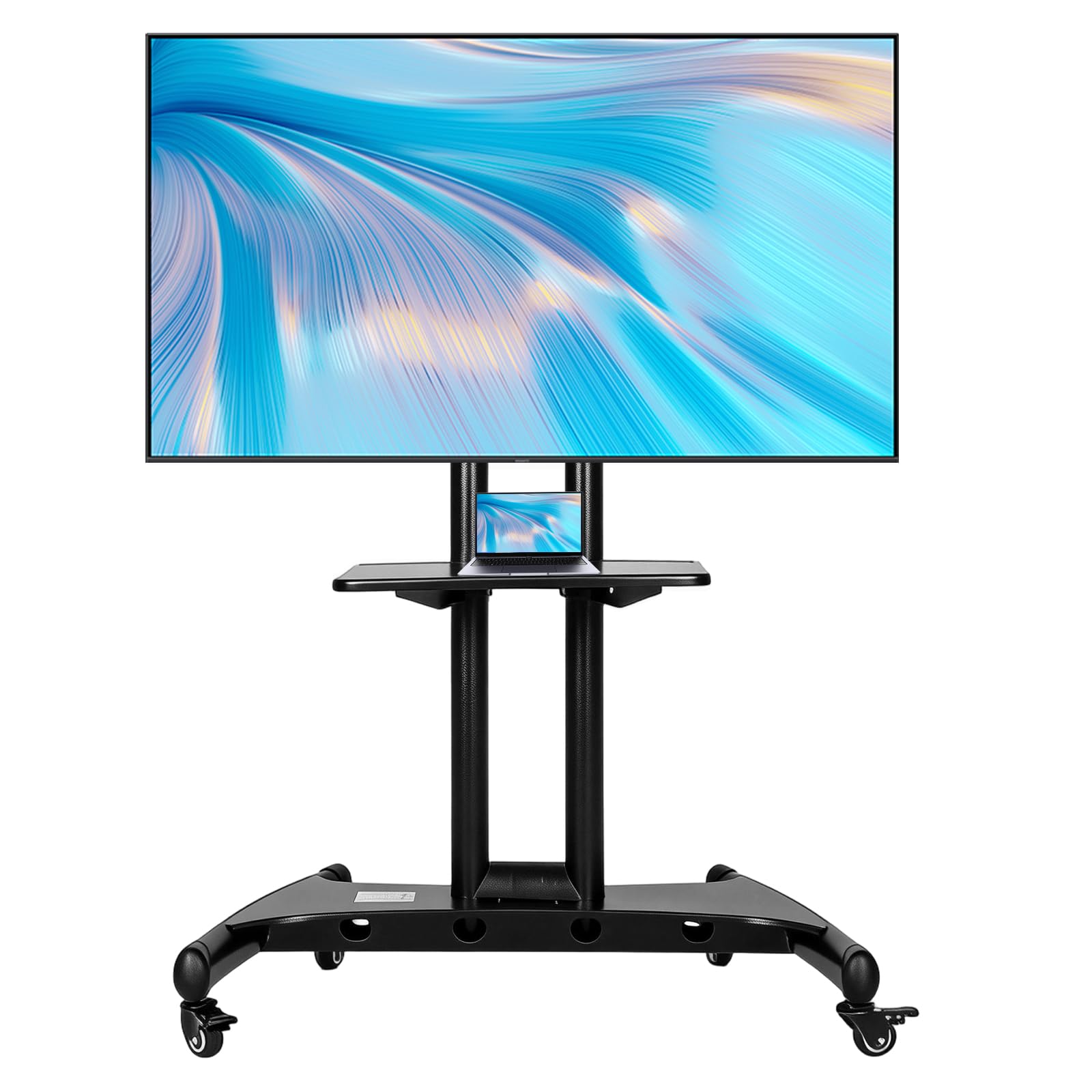 YCQYM Soporte de TV con Ruedas Ajustable para televisores de Pantalla Plana de 3275 Pulgadas Hey Duty Trolley con Estante Carga máxima 45 kg TV móvil para el hogar y la Oficina