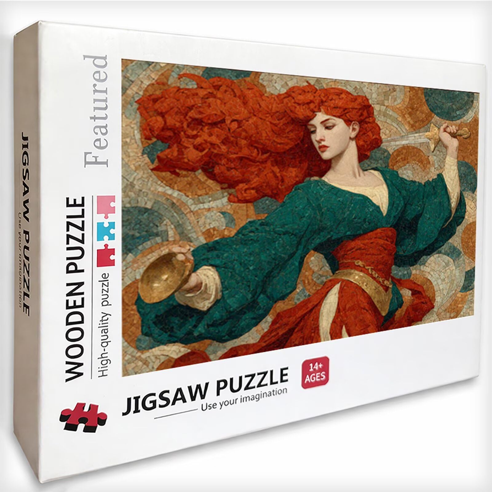 Damskie drewniane puzzle 2000 sztuk, abstrakcyjne puzzle dla dorosłych z pudełkiem 99 x 70 cm, łamigłówki, dla mężczyzn kobiet nastolatek, kreatywne gry logiczne, dekoracja domu prezent, 7-6881