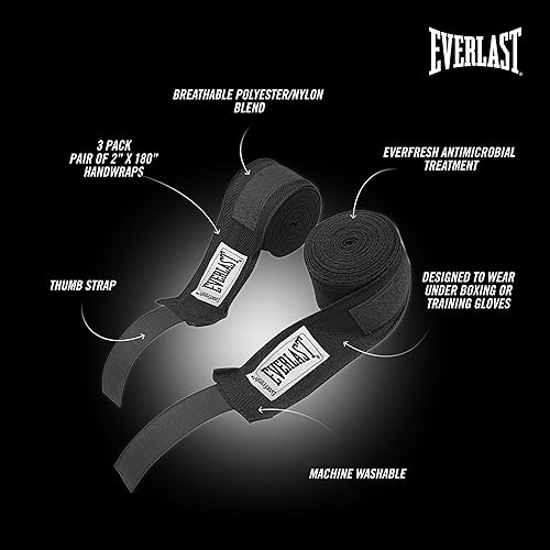 Miniatura 3 de Everlast Core Handwraps 120in  Boxing Hand Wraps for Gloves, Wrist & Knuckle Support