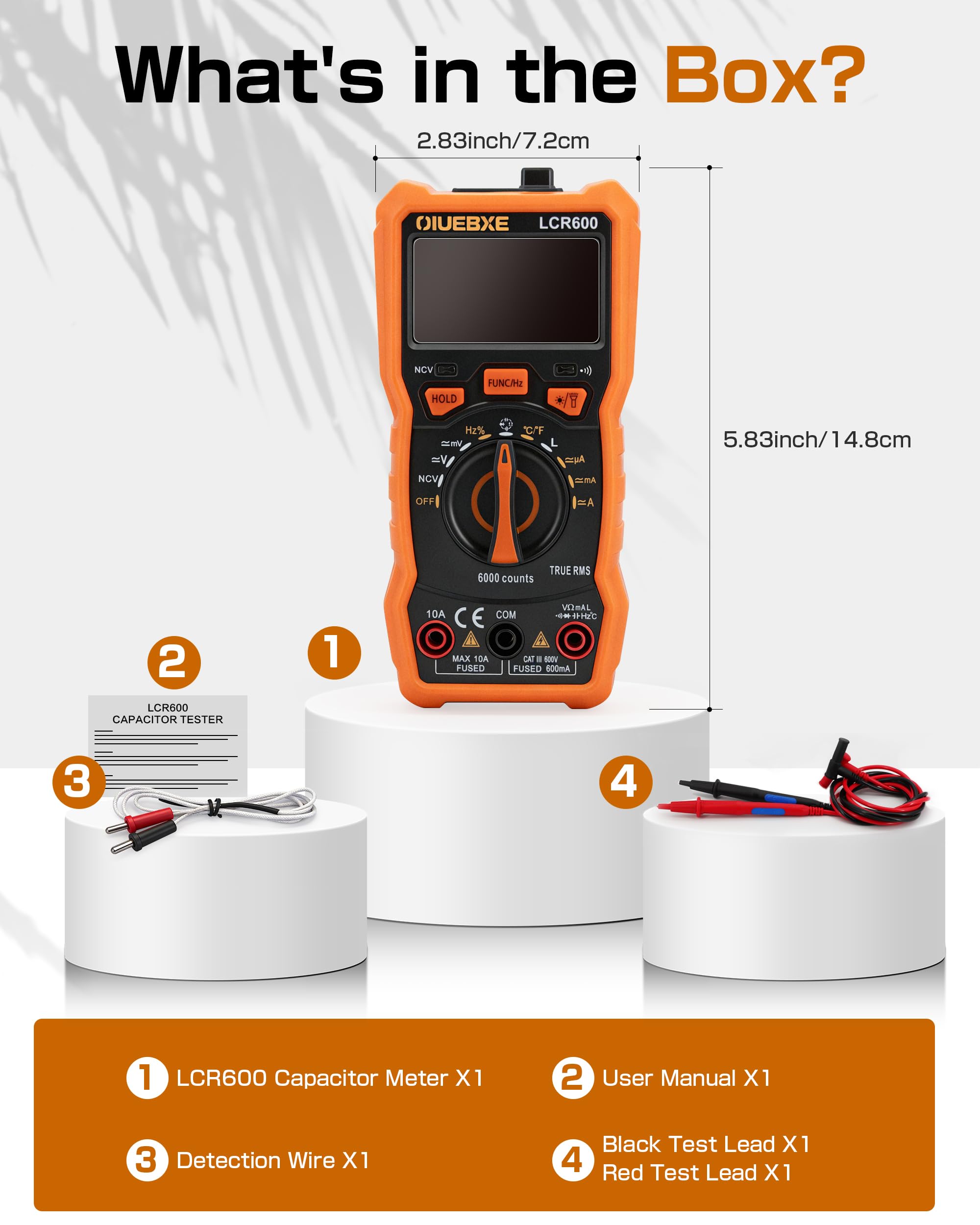 LCR600 LCR Meter Multimeter,AC/DC Voltage,Capacitance,Inductance,Resistance — Amazon image 8