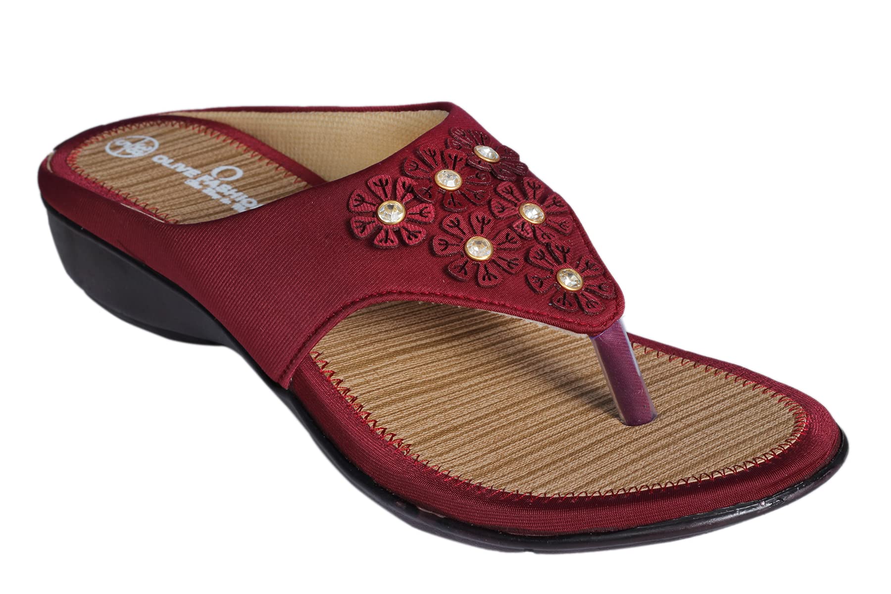 OLIVE FASHION Fancy doctor slippers | Stylish chappal for women | Comfortable flat sandals for women stylish Maroon, (Size 6) (B0CT5W28PP) Amazon Price History, Amazon Price Tracker