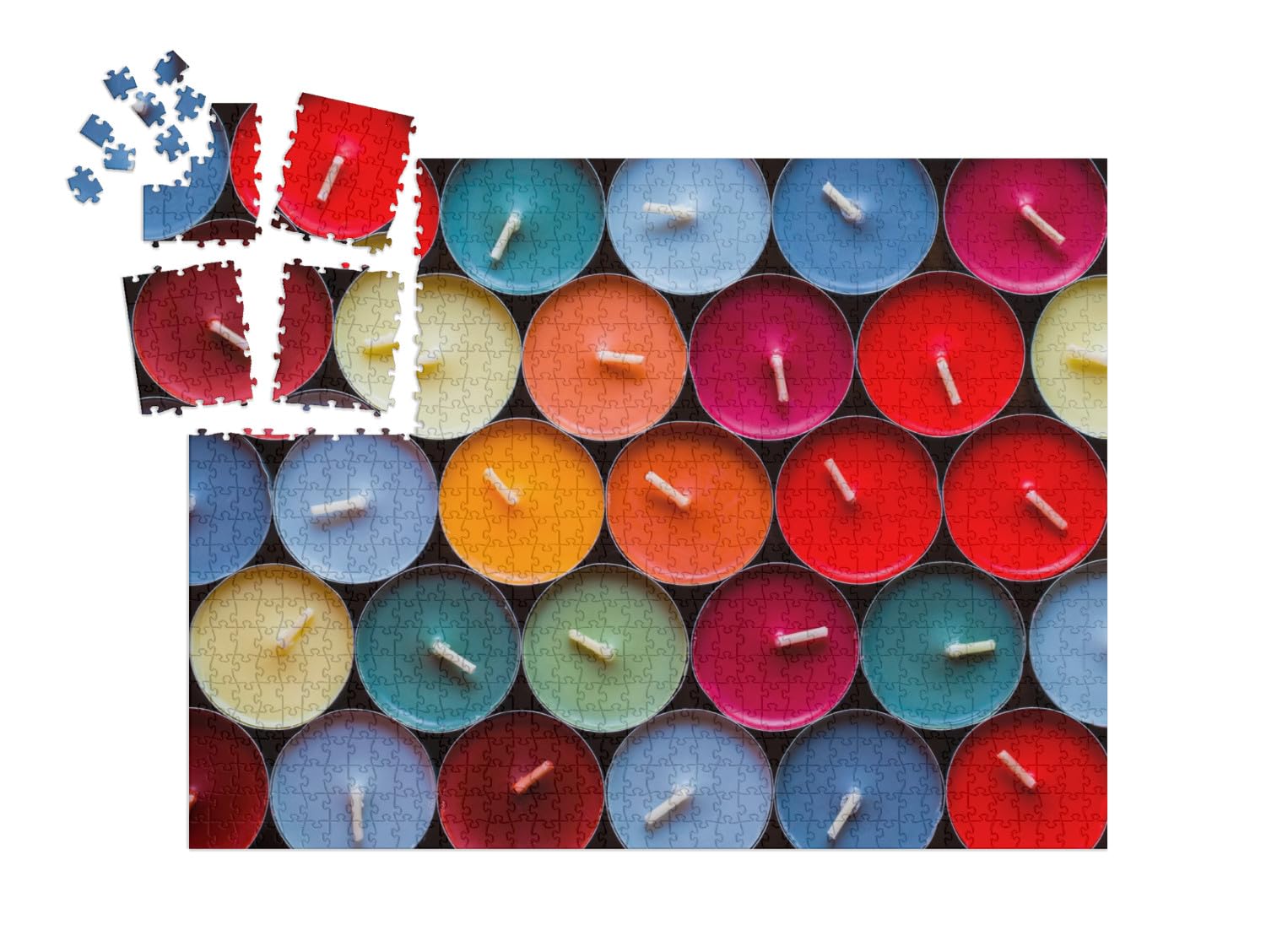 puzzleYOU: Puzzle-Adventskalender | „Farbige Teelichter“