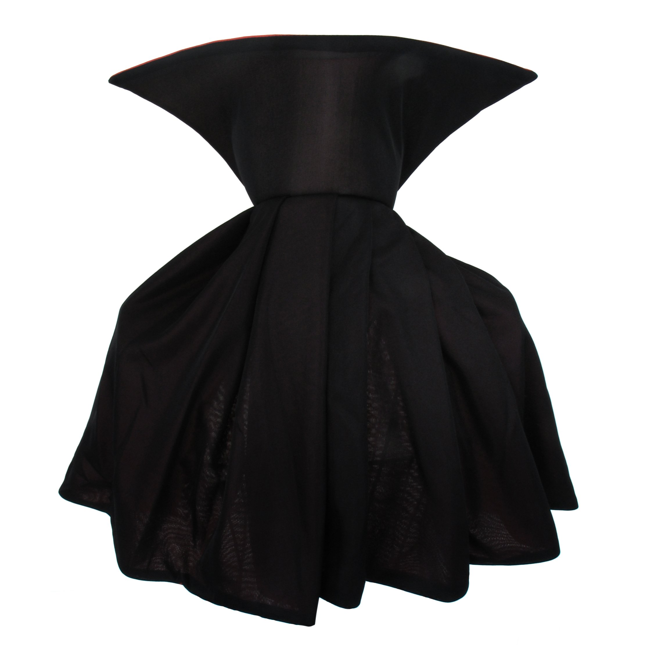 papapanda Capa de vampiro mini con cuello alto, capa de vampiro, Drácula, color negro y rojo, 35 cm