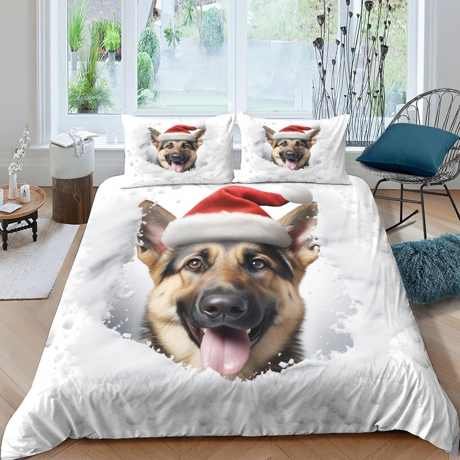 Housse de couette anti-allergie chien 220x240 cm pour un sommeil sain sans éternuer