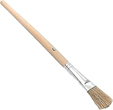 Emaillelackpinsel L.190mm B.10mm H.3mm Gr.0 helle Borste Weißbl.roh.Holzstiel