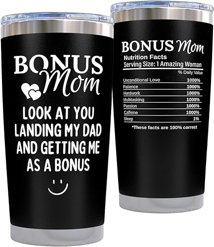 KLUBI Vaso de regalo de cumpleaños para mamá, taza de viaje de 20 onzas para café, idea de regalo para el día de la madre para la mejor madre, día