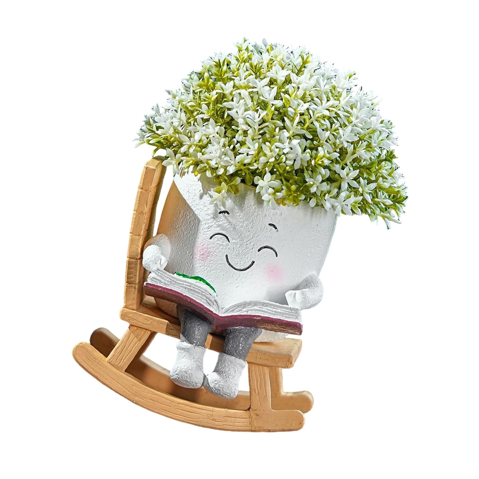 WLNEXT Swing Smiling Faces Flower Pots Creative Swing Succulents Plant Flower Pots Garden Homes Decoration Indoor Planter