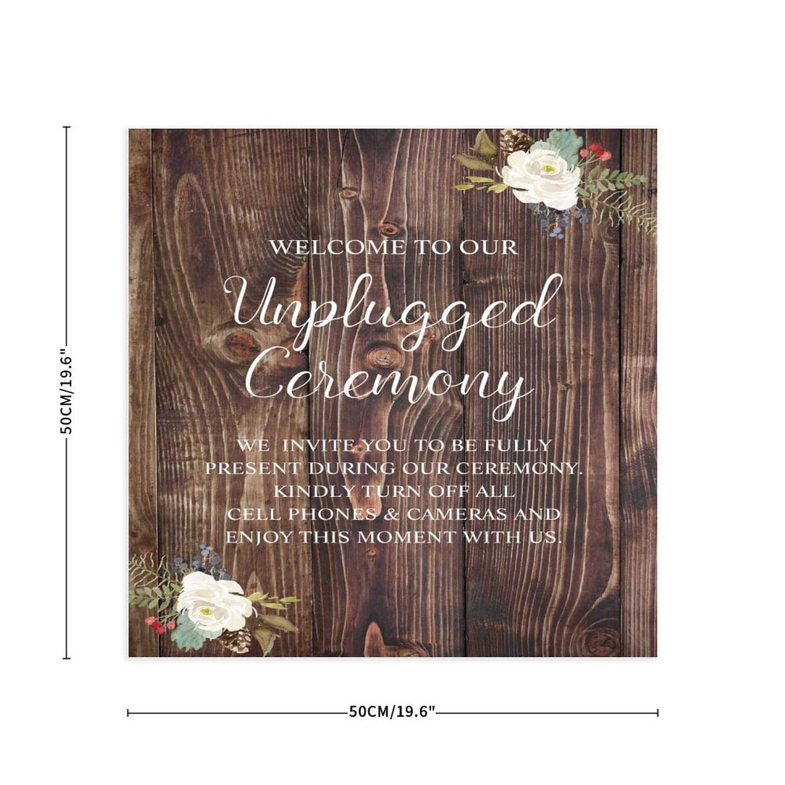 Wedding Welcome Tablet Unplugged Ceremony Schild Unplugged Hochzeit Schild Unplugged Schild 20X20