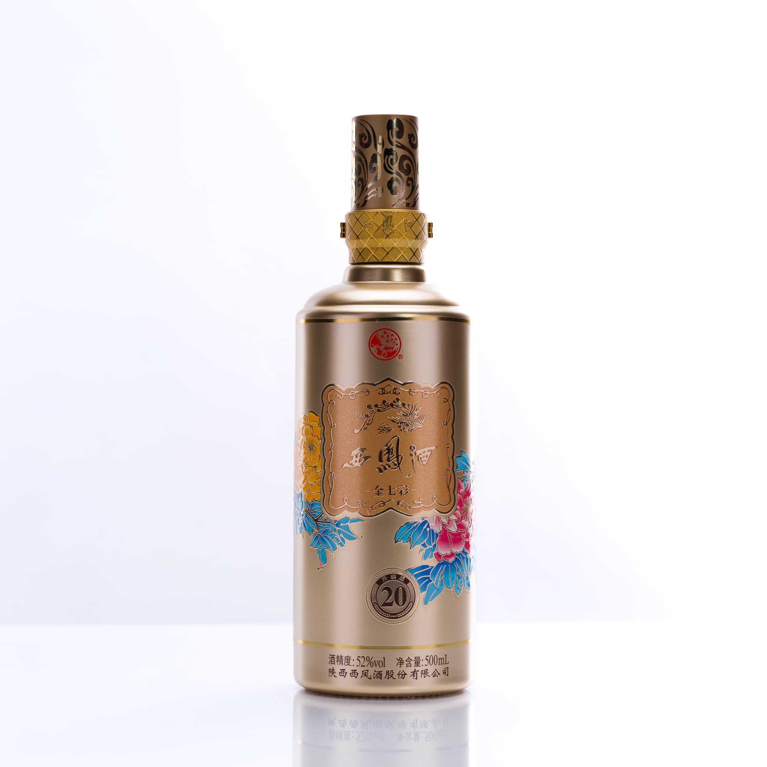 Amazon.co.jp: 金七彩 西鳳酒 20年 52度 500ml 中国白酒 鳳香型 高級酒