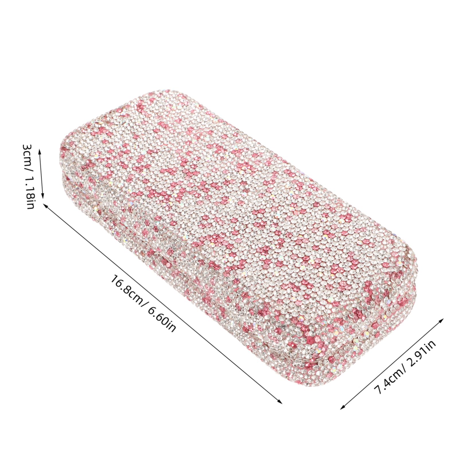 BESTYASH Rhinestone Eyeglasses Case Compact Sunglasses Box for Car Portable Holder for Men