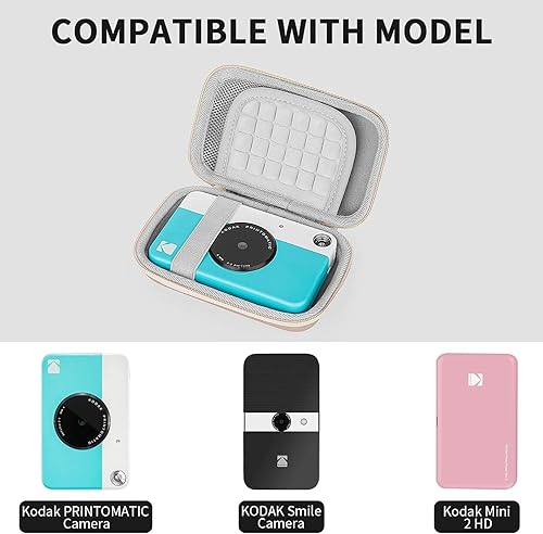 Miniatura 3 de Yinke Funda para impresora instantánea Kodak PRINTOMATICSmileMini 2 HDSmile portátil, funda protectora de viaje (degradado)