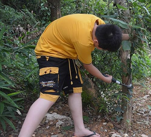 Miniatura 4 de Cuchillo machete de hoz con mango de aluminio, hoja de acero al carbono, para granja, ramas, vides, hoz de deshierbe (longitud total 20 pulgadas x