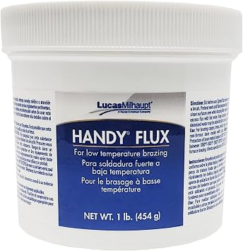 Rosenthal Collection Handy Flux Paste - Professional Solder for Jewelry, Gold, Silver, Copper, Brass, Steel - High Heat, Strong Bond, Easy Cleanup after Soldering - 1 Lb Jar