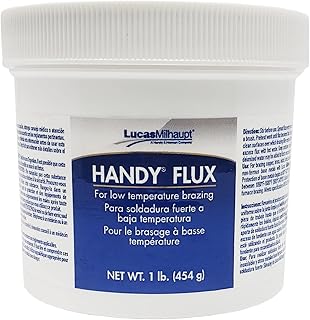 Rosenthal Collection Handy Flux Paste - Professional Solder for Jewelry, Gold, Silver, Copper, Brass, Steel - High Heat, Strong Bond, Easy Cleanup after Soldering - 1 Lb Jar