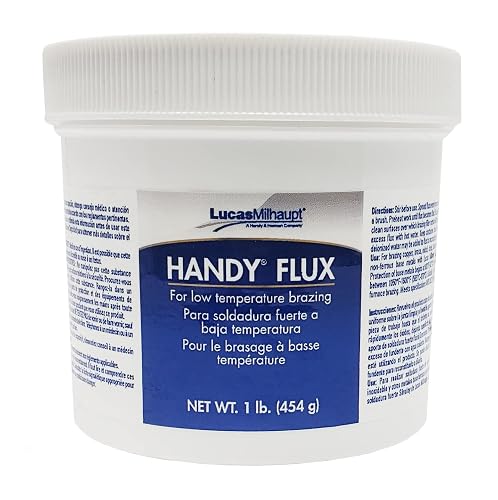 Rosenthal Collection Handy Flux Paste - Professional Solder for Jewelry, Gold, Silver, Copper, Brass, Steel - High Heat, Strong Bond, Easy Cleanup after Soldering - 1 Lb Jar