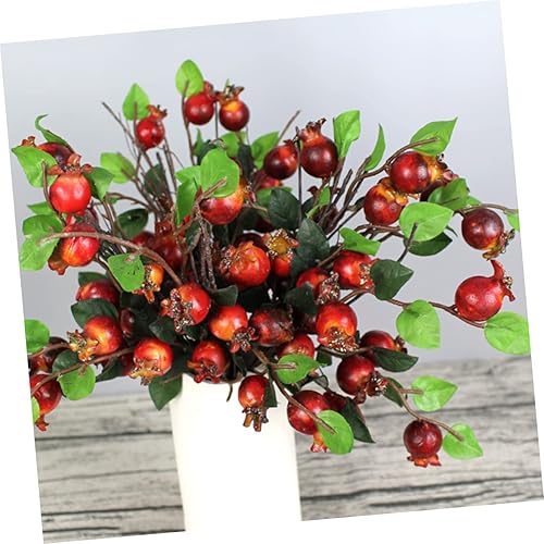 Vista 5 de 5 guirnaldas de otoño para decoración de mesa de invierno, tallos artificiales de bayas rojas, púas de bayas para decoración de arándanos, arreglos