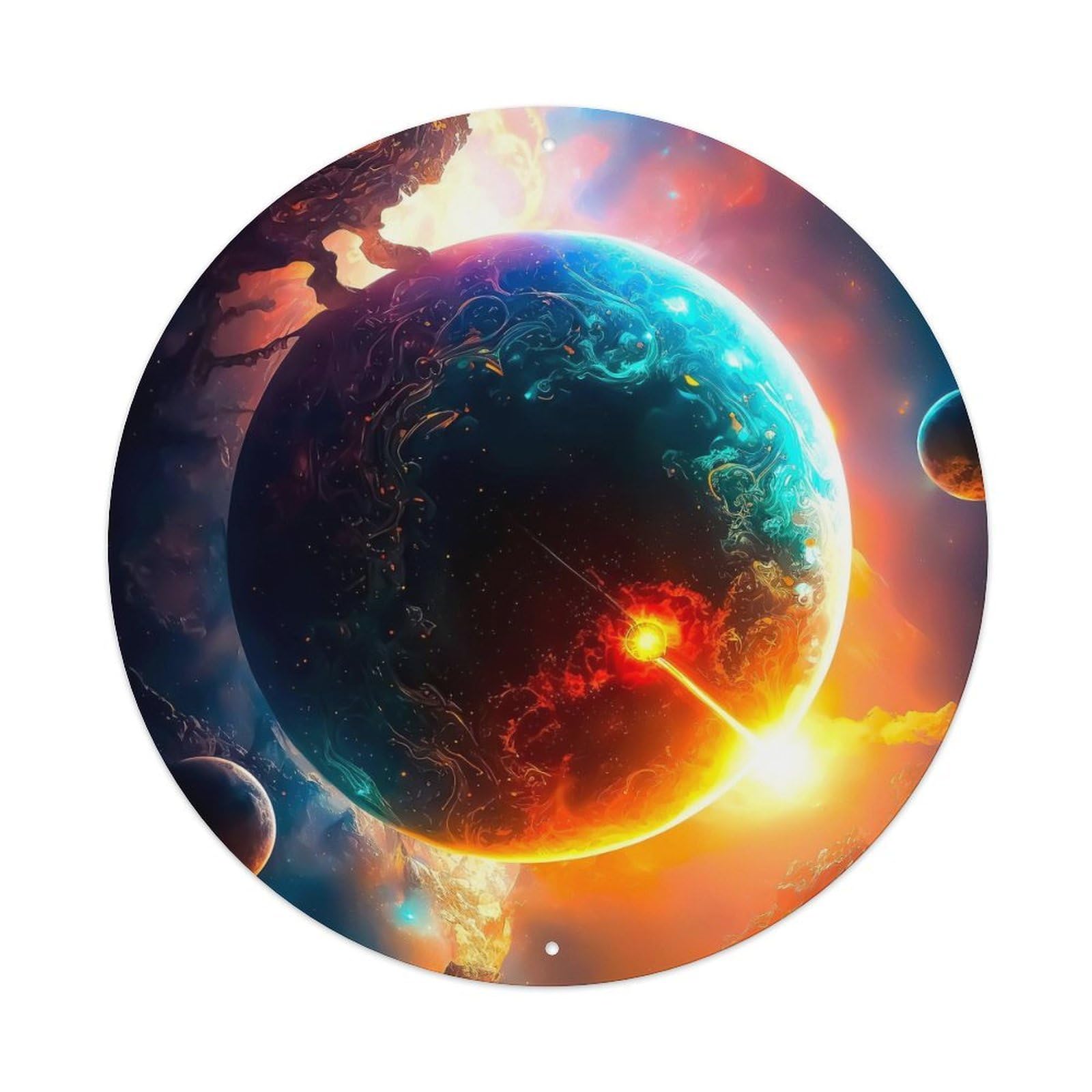 Space Birth of A Planet Vintage Metal Tin Sign Plaque