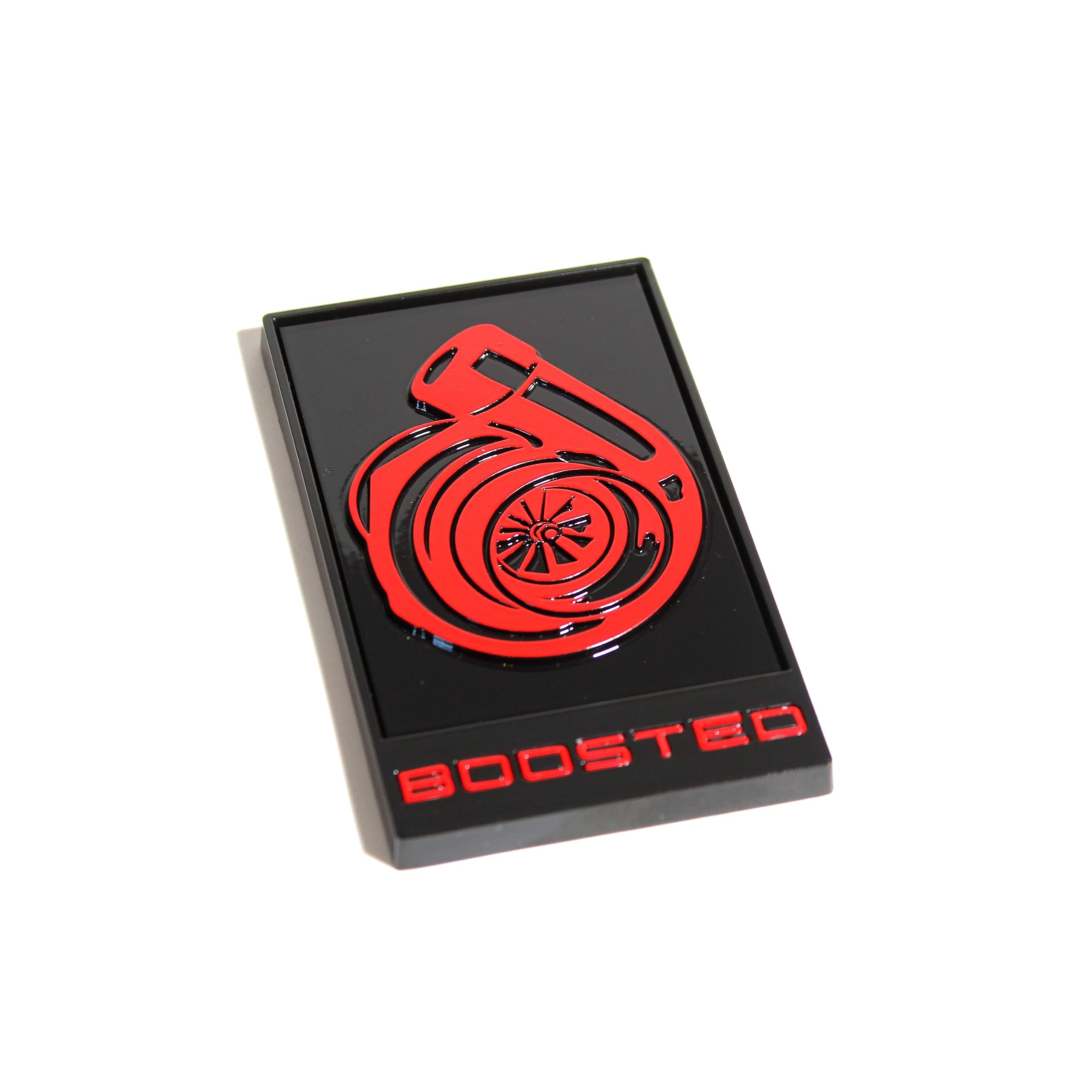 Coyote Badge Shop - GT350 Style Boosted Badge (White) (Red/Black)