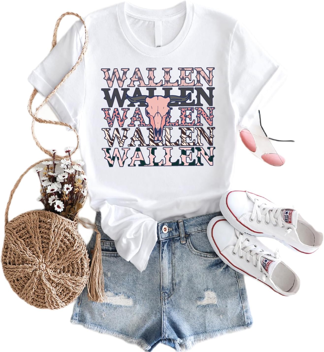 Wallen TShirt, Graphic Tees for Women Vintage 90s, Western Outfit