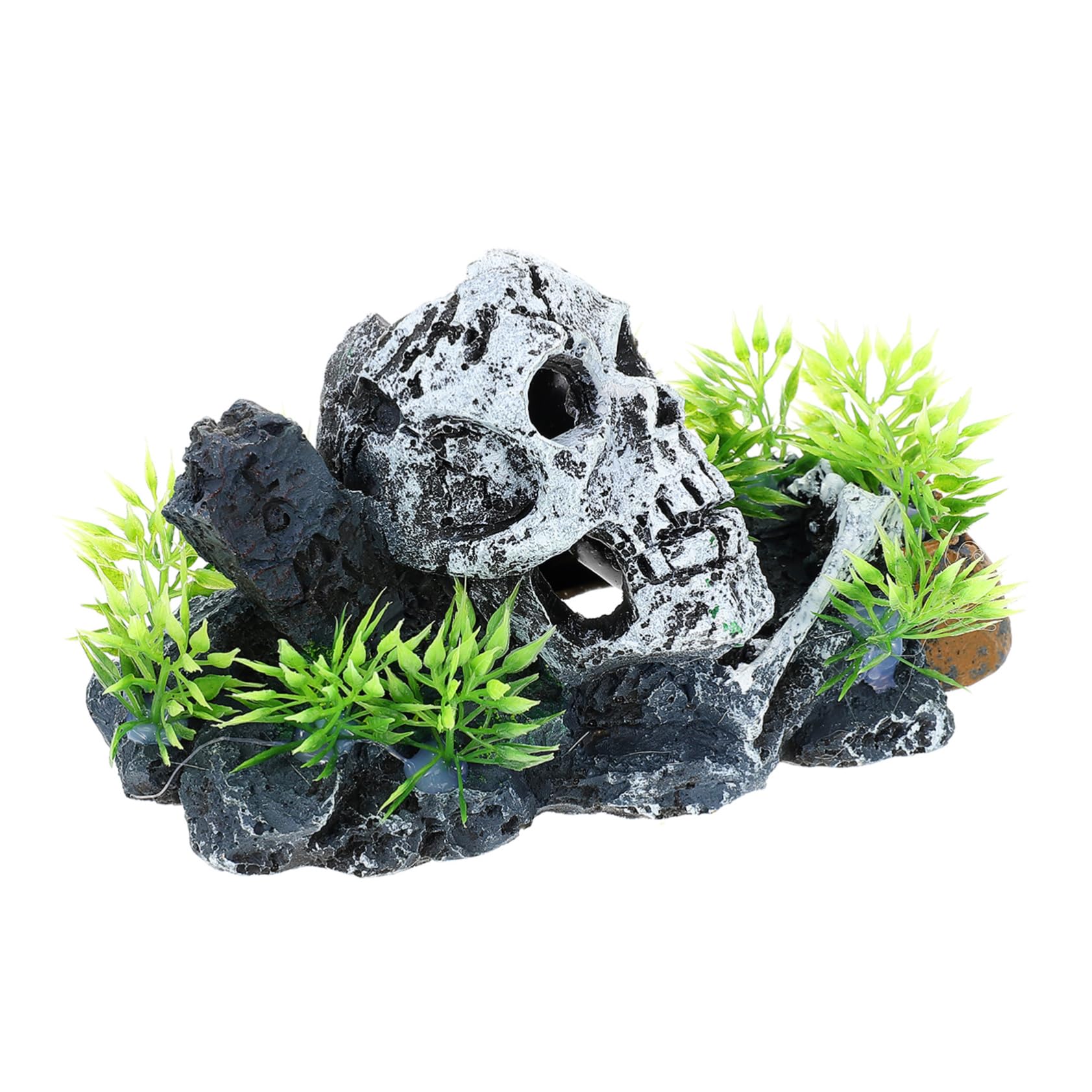 YARNOW Adornos De Resina para Pecera 3 Piezas Cueva Halloween Decoración para Acuario Piedra Difusora De Aire para Acuario Bomba para Acuario Decoración De Musgo para Tanques