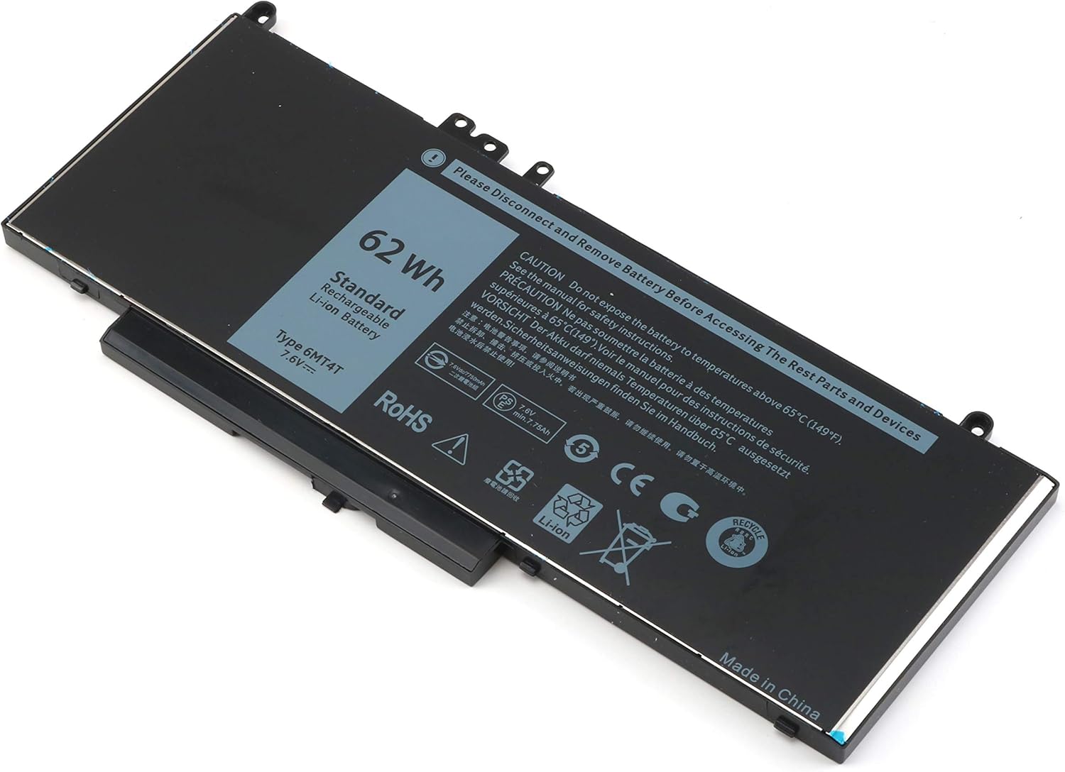 Latitude E5470 E5570 Laptop Battery for Dell Latitude 14 5470 E5470 15 5570 E5570 Dell Precision 15 3510 M3510 7V69Y TXF9M 79VRK HK6DV 07V69Y 62MT4T Notebook Batteries 7.6V, black