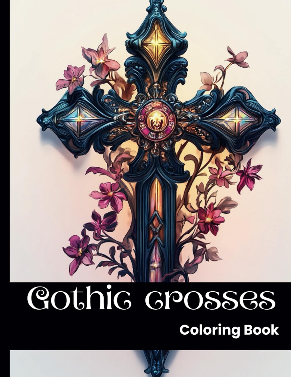 Gothic Crosses Coloring Book