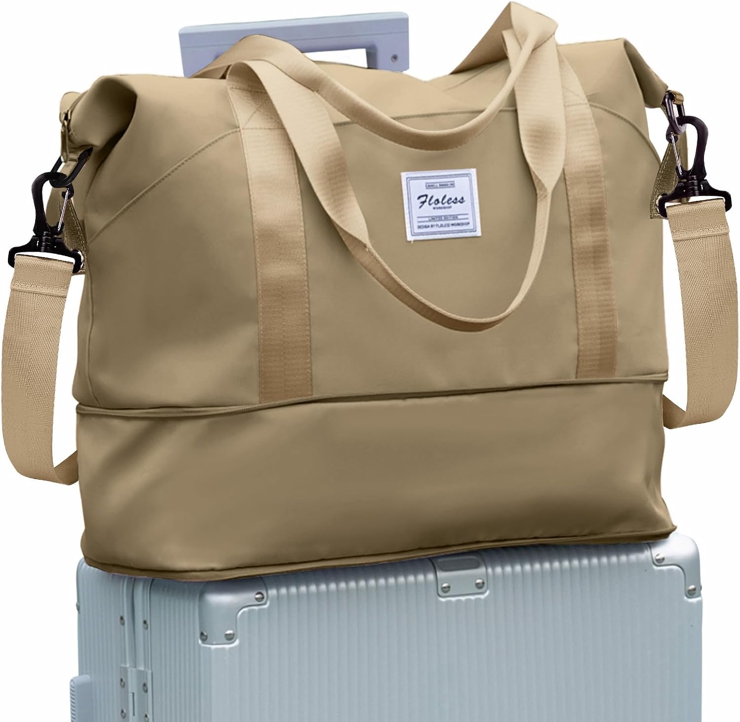 SZLX for Ryanair Airlines Cabin Bag 40x20x25 Underseat Foldable Travel Duffel Bag Holdall Tote Carry on Hand Luggage Overnight for Women and Men 20L(Khaki) SZLX for Ryanair Airlines Cabin Bag 40x20x25 Underseat Foldable Travel Duffel Bag Holdall Tote Carry on Hand Luggage Overnight for Women and Men 20L(Khaki)