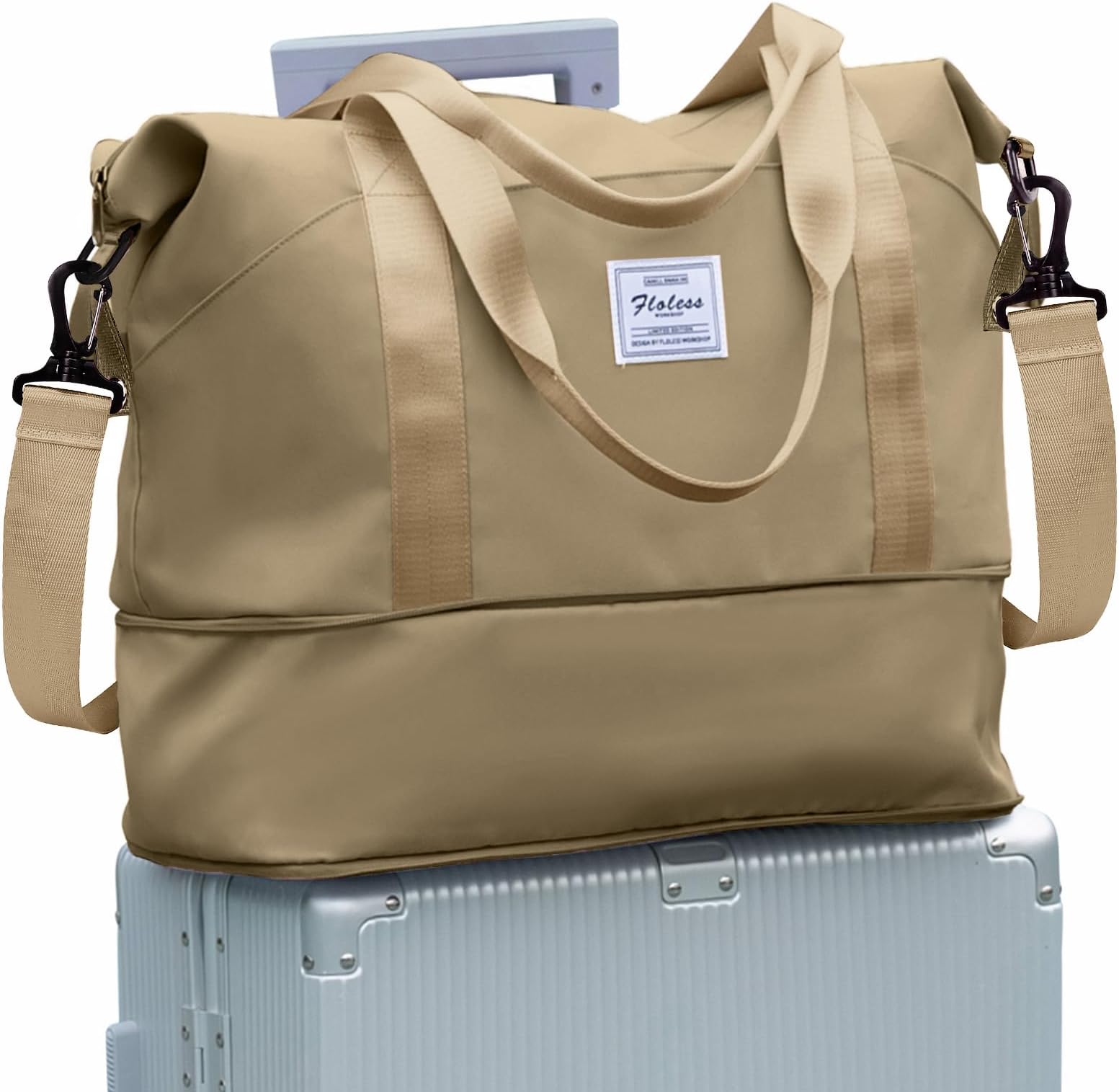 Travel Duffel Bag, Sports Tote Gym Bag, Shoulder Weekender Overnight Bag for Women