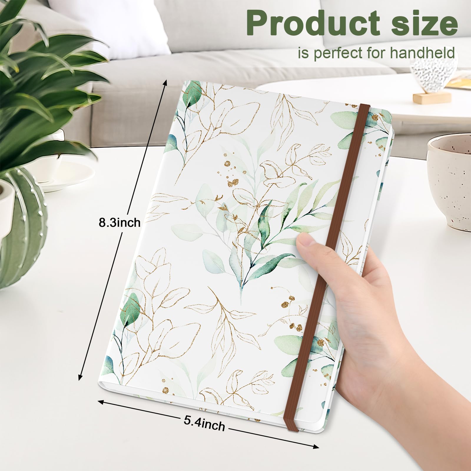 Hnogri Lined Journal Notebook, Hardcover Journal for Women 160 Pages Thick Paper, Medium 5.7 x 8.4 in - Image 2