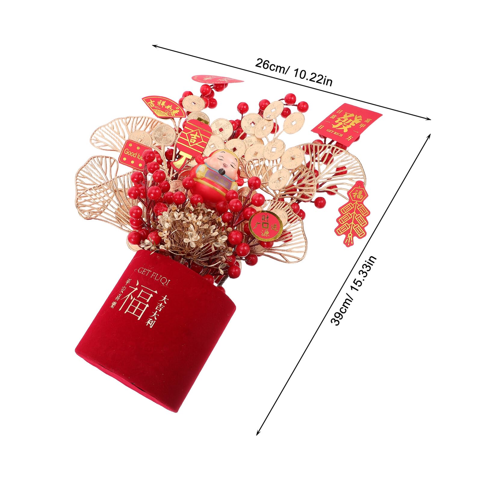Ipetboom Decorazioni Capodanno Cinese Feste Kit Bonsai Materiale Secchio Ornamenti Festivi Primaverili per Desktop Tavolo