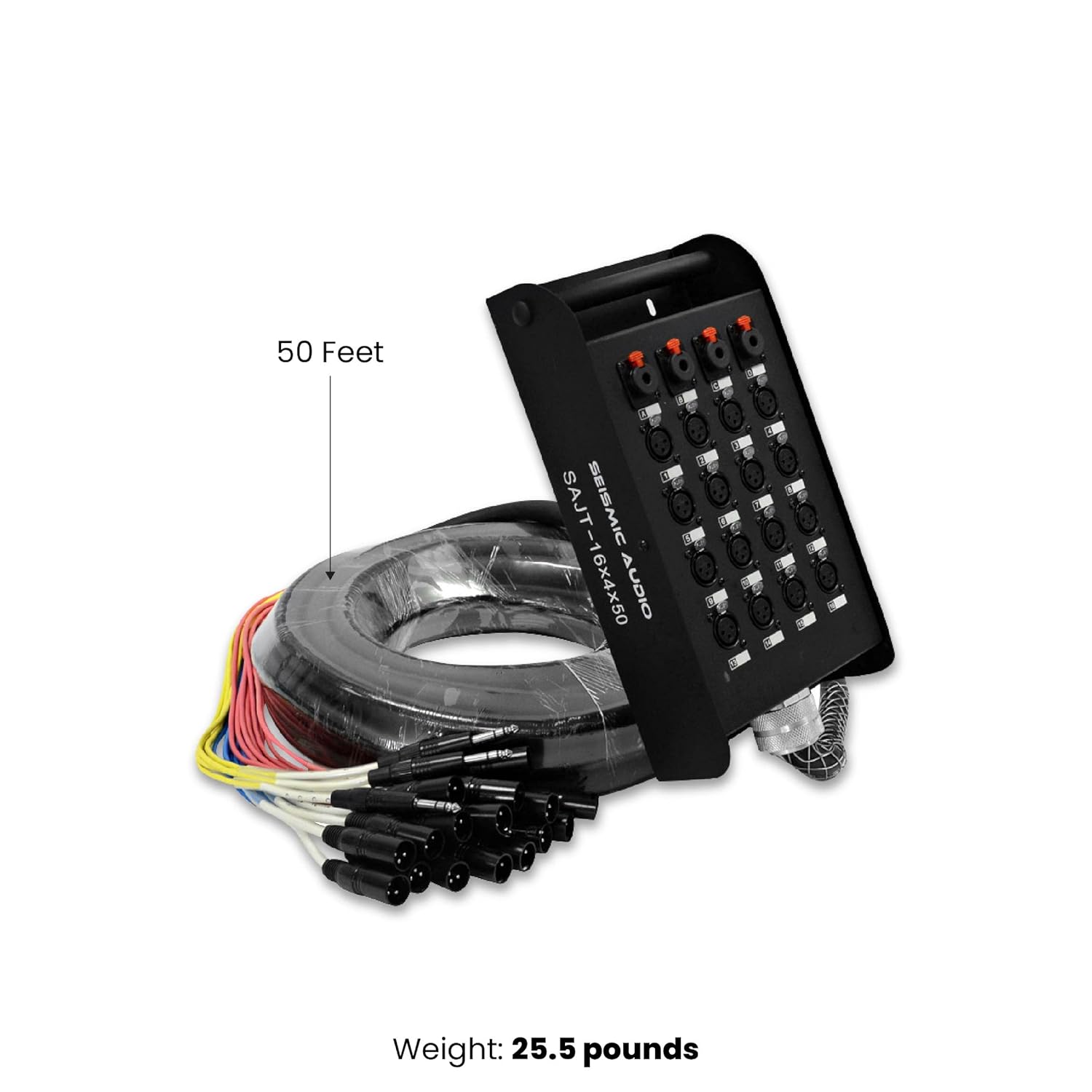 Seismic Audio SAJT-16x4x50 15-Inch Multicore Cable