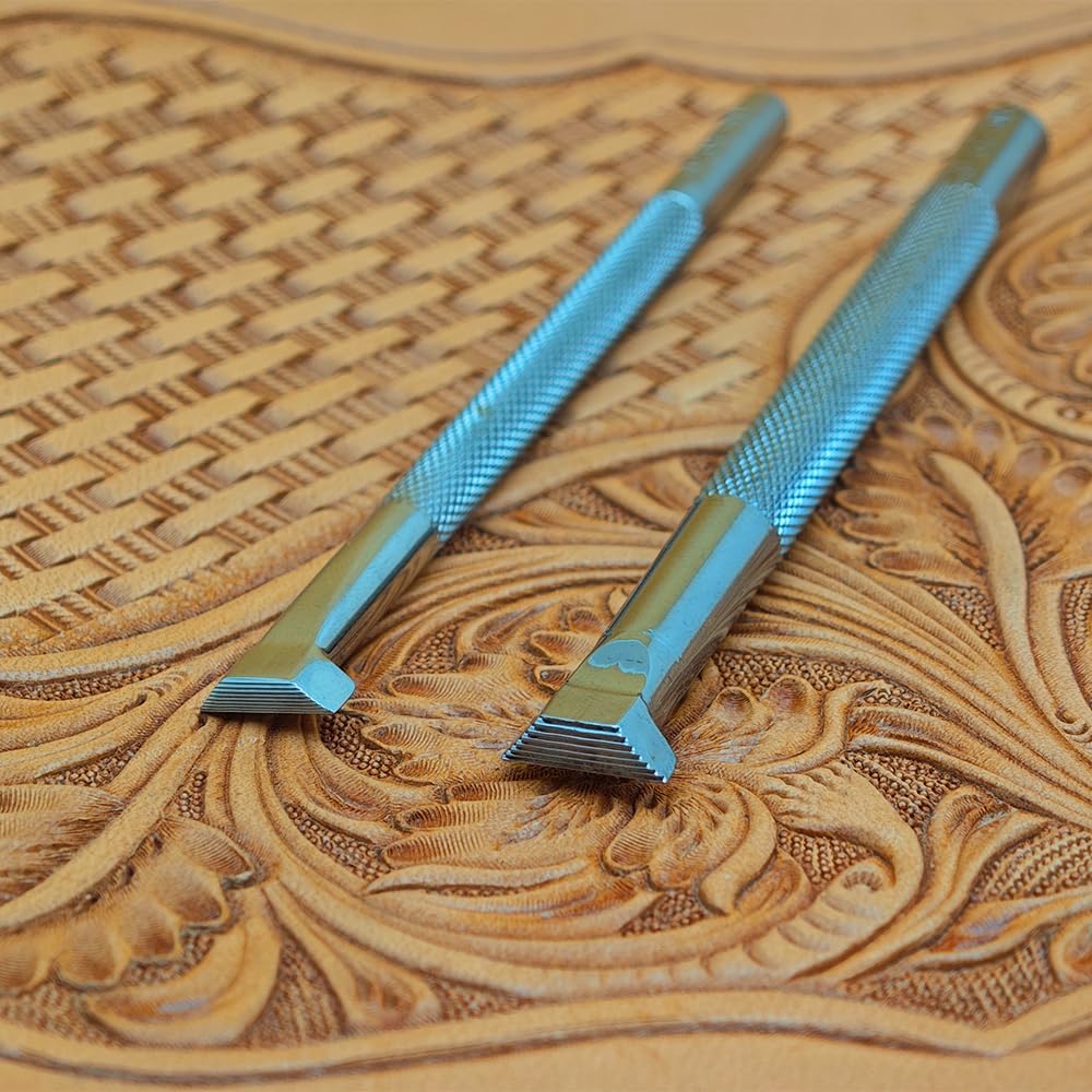 Leather Stamps Leaf Liner Stamping Tools LeatherCrafts Carving Punches Tools 2Pcs 304 Stainless Steel Leaf Liner Stamp