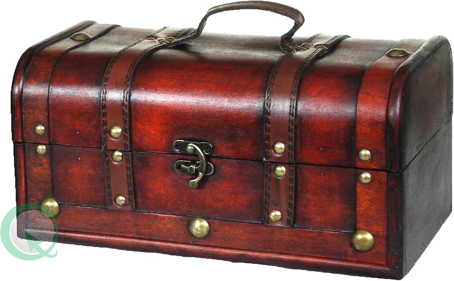 Vintiquewise(TM) Decorative Treasure Box - Wooden Trunk Chest : Home & Kitchen
