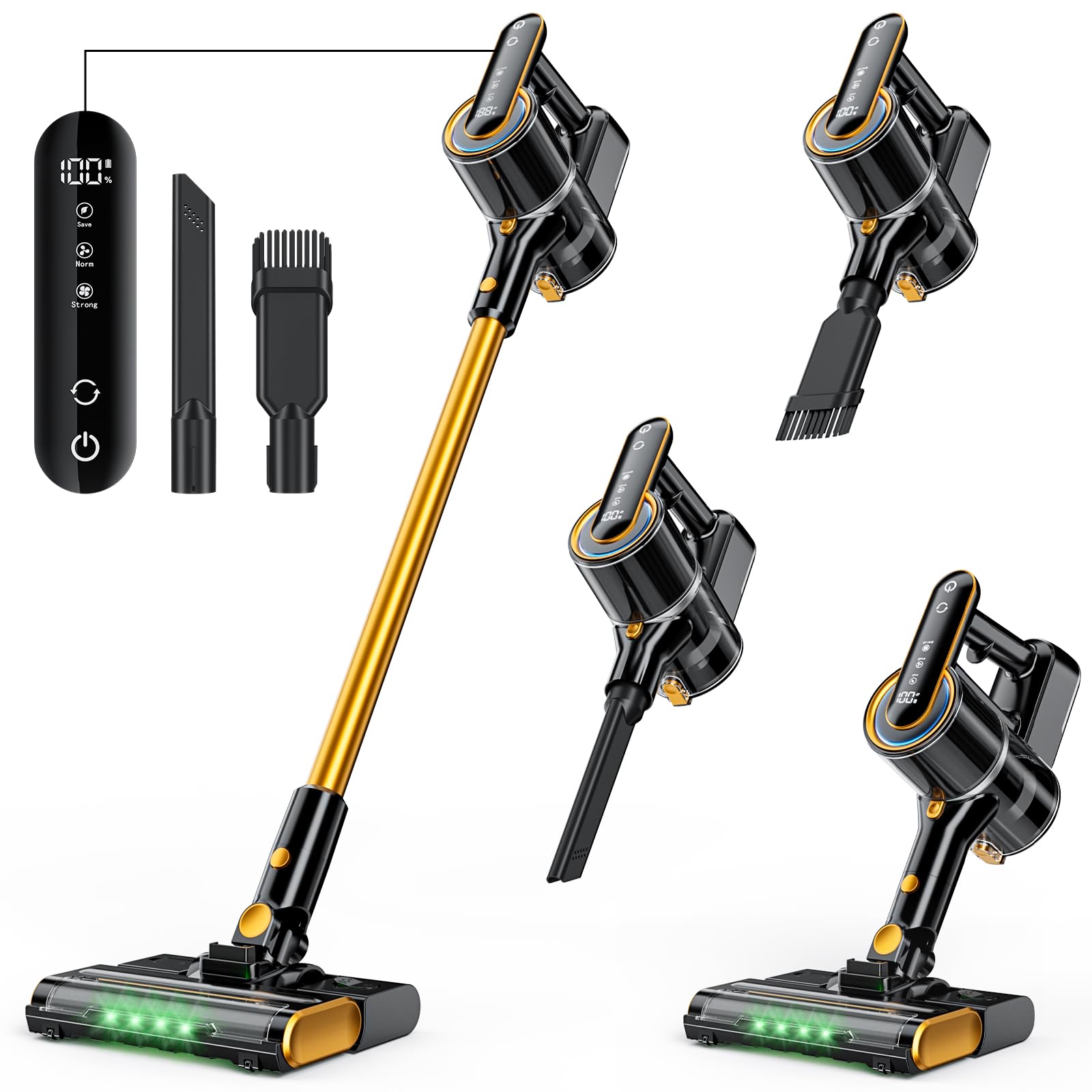 Cordless Vacuum Cleaner 600W 50000PA Stick Vacuum Cleaners and Mop In One 4000mAh Battery with 60 Min Runtime