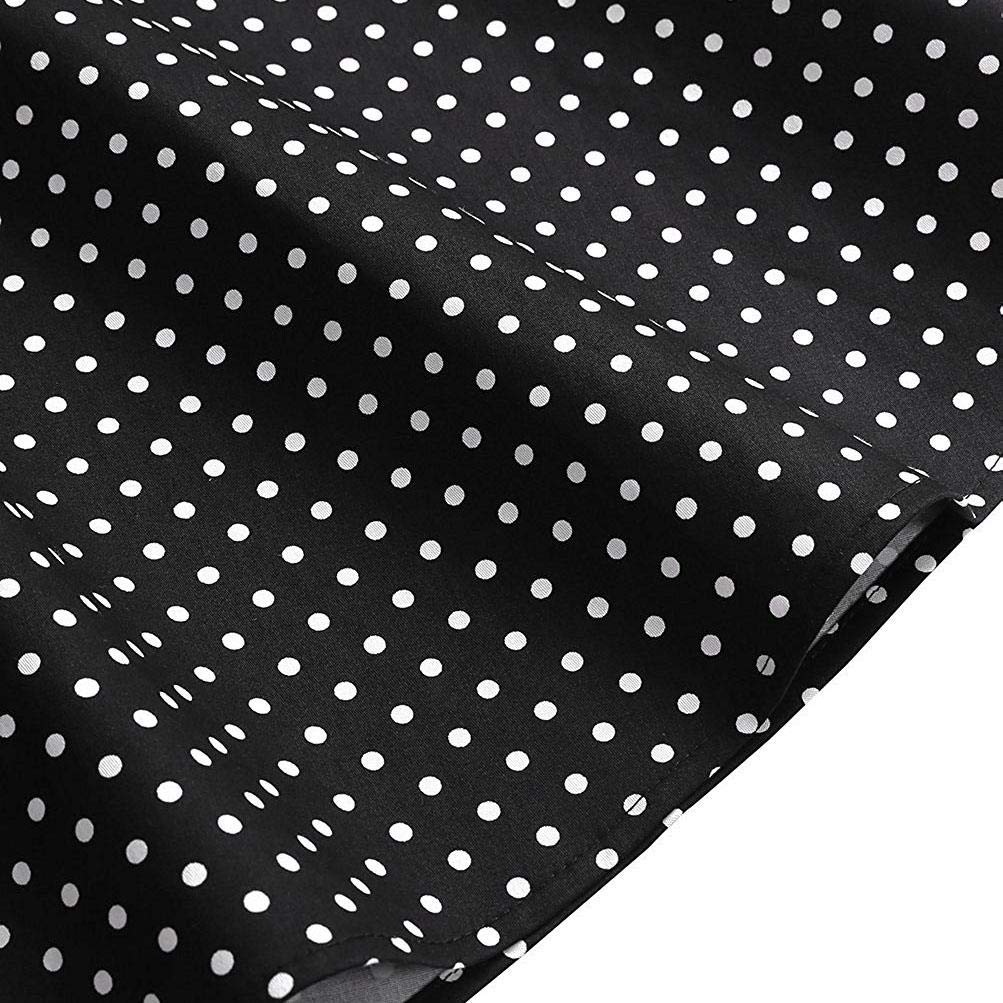 Abito vintage anni '50 da donna retrò Rockabilly Pin Up elegante Abiti senza maniche a schiena scoperta, scollo a cuore Polka Dot Trapezio Matrimonio Cocktail Serata Festa Cerimonia Casual al