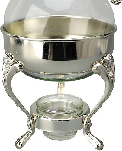 Miniatura 8 de Juego de tazas de café de vidrio vintage con tapa y taza, jarra de agua calentable para uso doméstico y oficina, 14 x 6.5 x 5.7 pulgadas, servicio