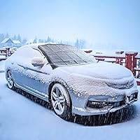 Vista 7 de OxGord, cobertor para parabrisas, eliminación de nieve, protector para parabrisas para todos los climas, invierno, verano, protector solar