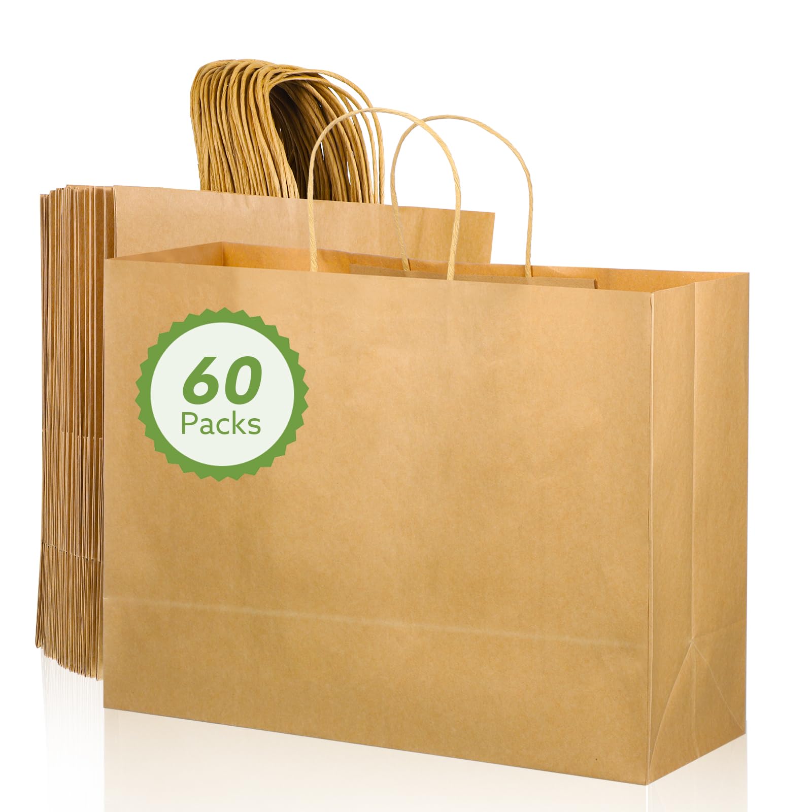 Woric 120 PCS Brown Paper Bags With Handles 16 X 6 X 12 - View #10