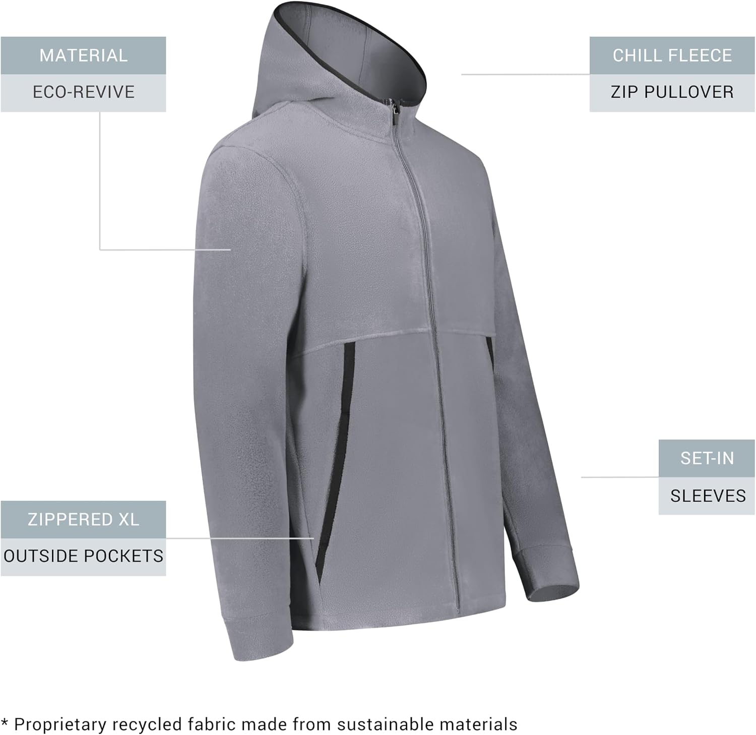 Augusta Sportswear Men's Chill Fleece 2.0 Full Zip Hoodie