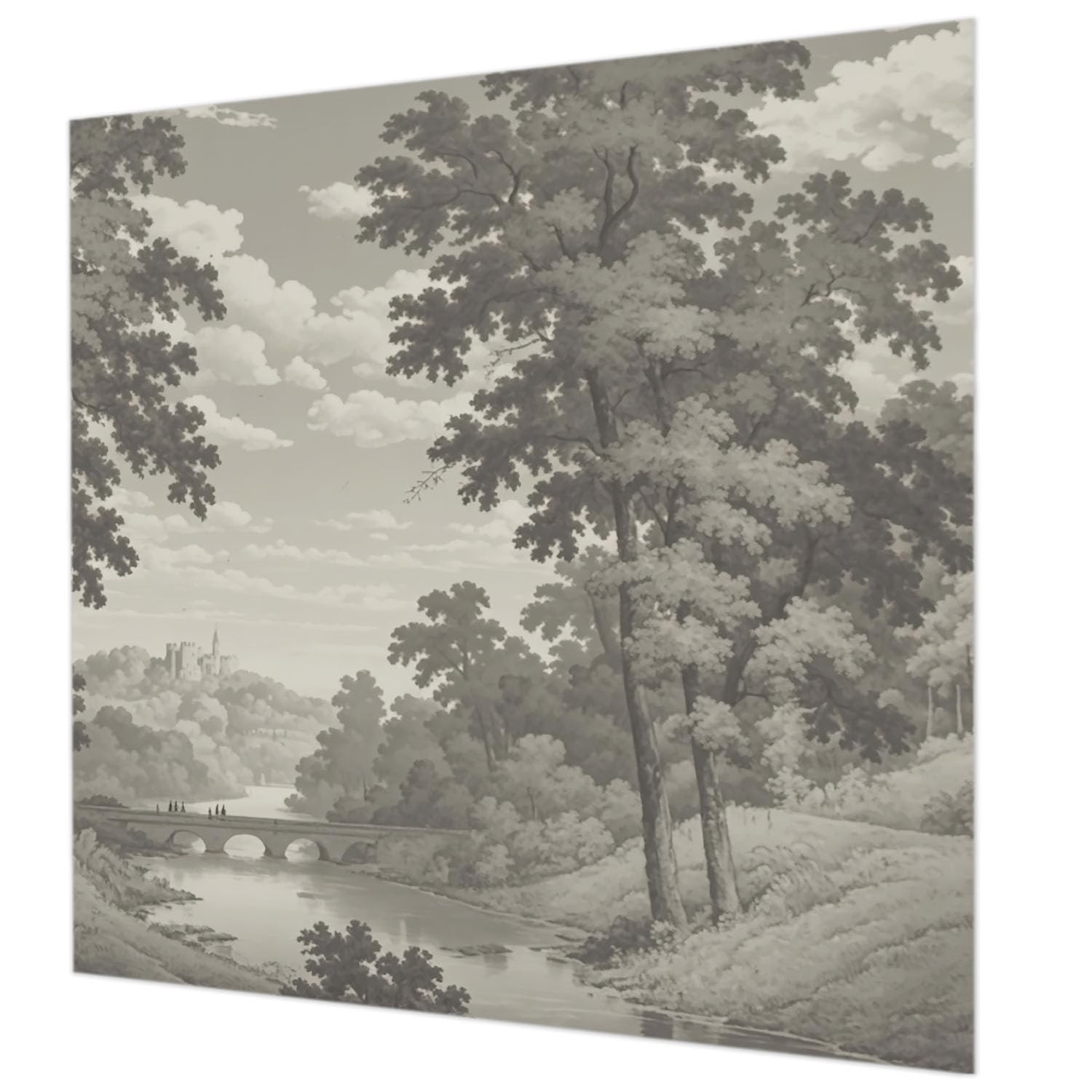 Papier peint intissé chambre et salon 250x250 cm Tulup château avec colle
