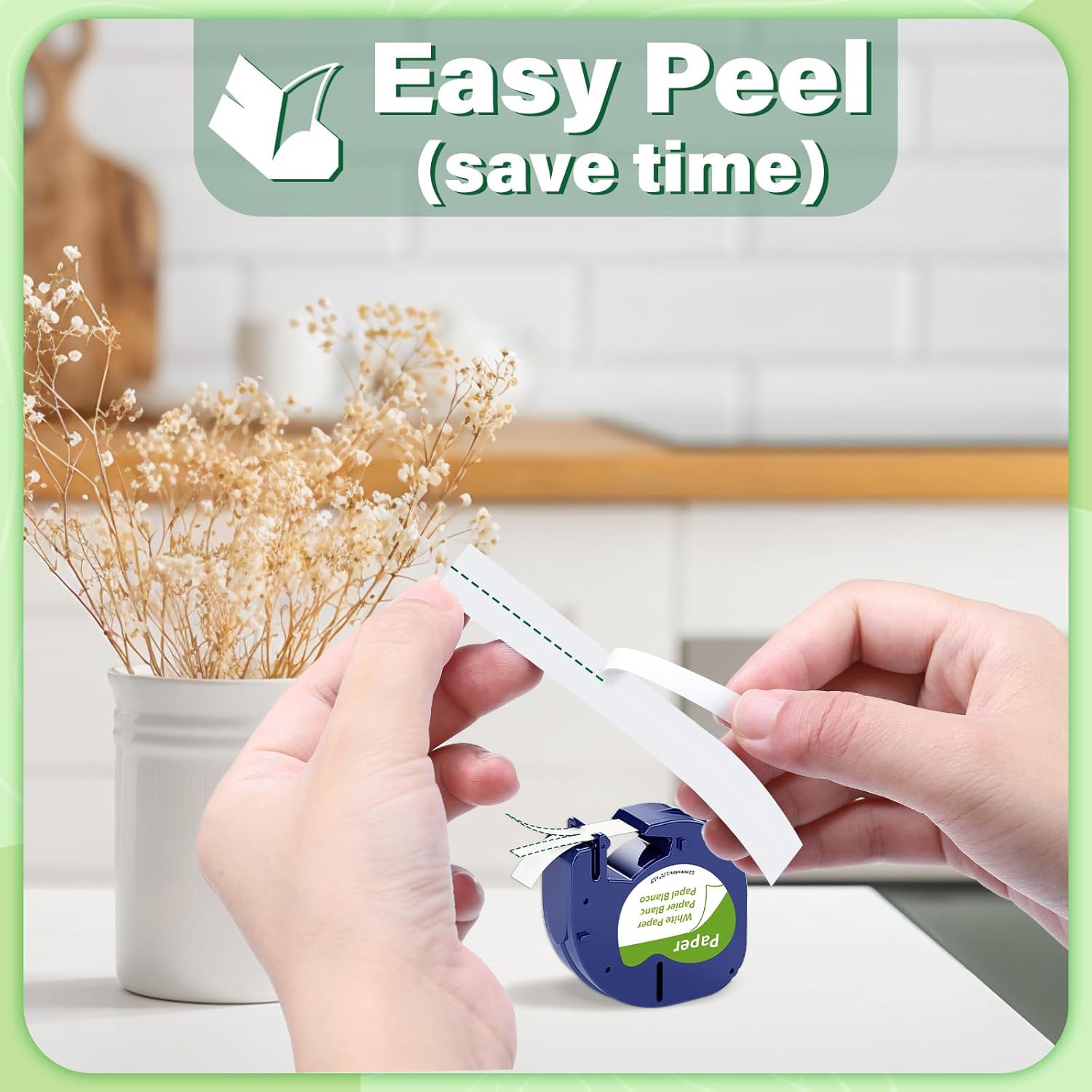 20-Pack Paper White Tape Replacement for Dymo Label Maker Refills 1/2" x 13' LetraTag Paper Label Tape 91330 Compatible with Dymo LetraTag LT-100T LT-100H LT-200B