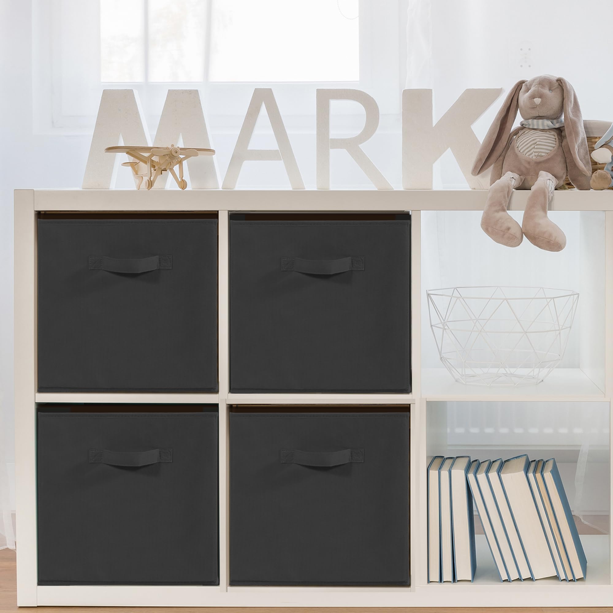 COSTWAY Contenitori Pieghevoli con Coperchio, Set da 4/3 Scatole di Plastica Impilabili con Ruote, per Organizzatore di Armadio con Porte a Apertura Frontale, Multiuso (68,5 x 37,5 x 140 cm