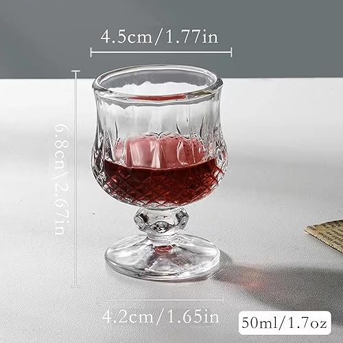 Miniatura 8 de Soopiiso Cordial Glasses, 1.7oz1.7 fl oz, juego de 16 vasos de chupito, vasos de chupito con tallotequilavasos de jerez
